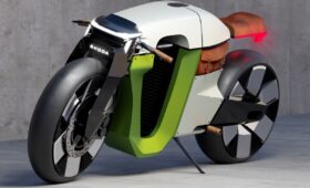 Škoda Modern Solid: une incroyable moto électrique avec une apparence futuriste